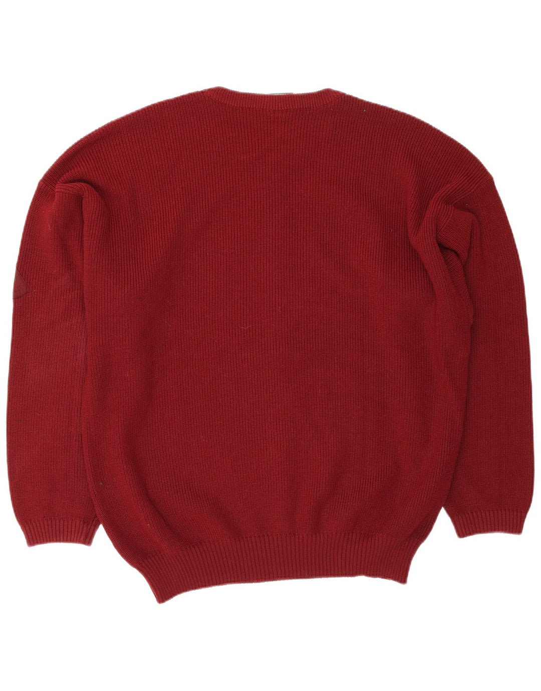 North Pole Herren-Pullover mit Rundhalsausschnitt, XL, bordeauxrote Wolle