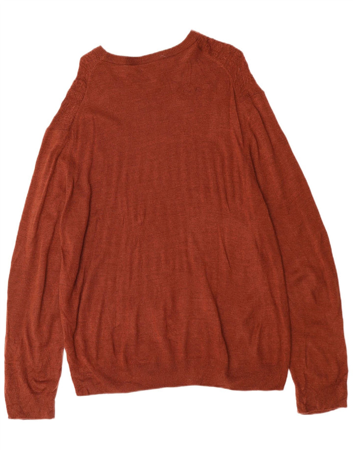 DOCKERS Herren-Pullover mit U-Boot-Ausschnitt, XL, braun, Acryl