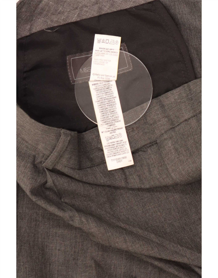 Marks & Spencer Mens Pegged Regular Fit Anzughose W40 L31 Grau