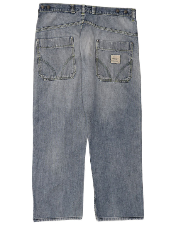 Carrera Damen Straight Jeans W38 L29 Blaue Baumwolle