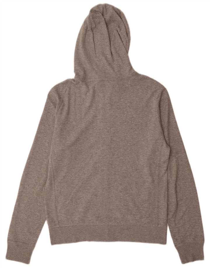 Zara Herren-Kapuzenpullover mit Reißverschluss, groß, grau meliert