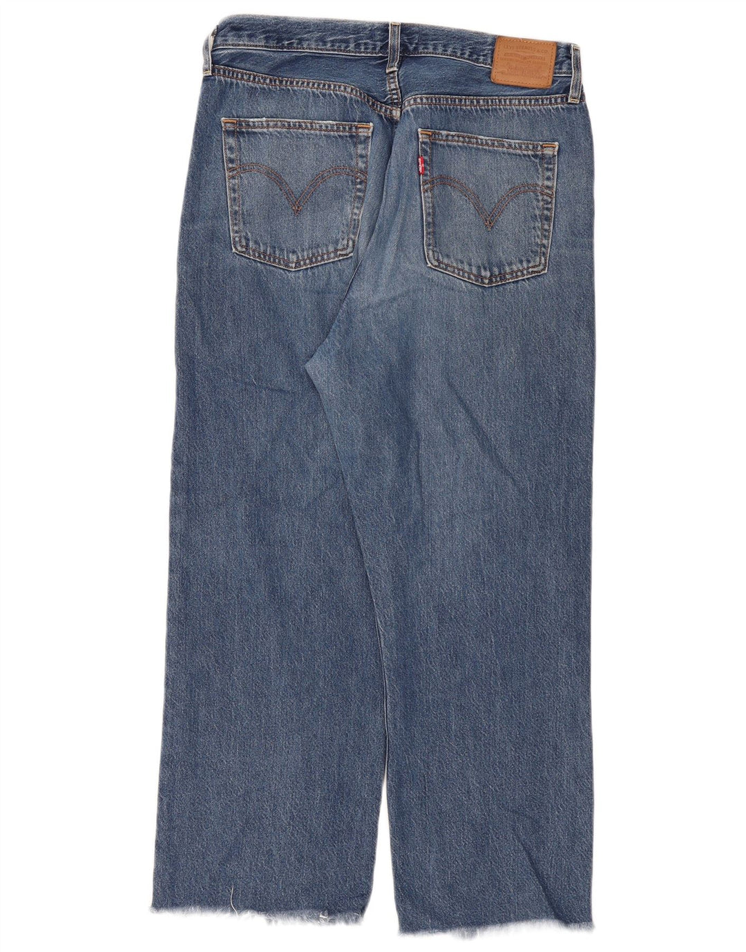 Levi's Damen Ribcage Straight Jeans W32 L29 Blaue Baumwolle