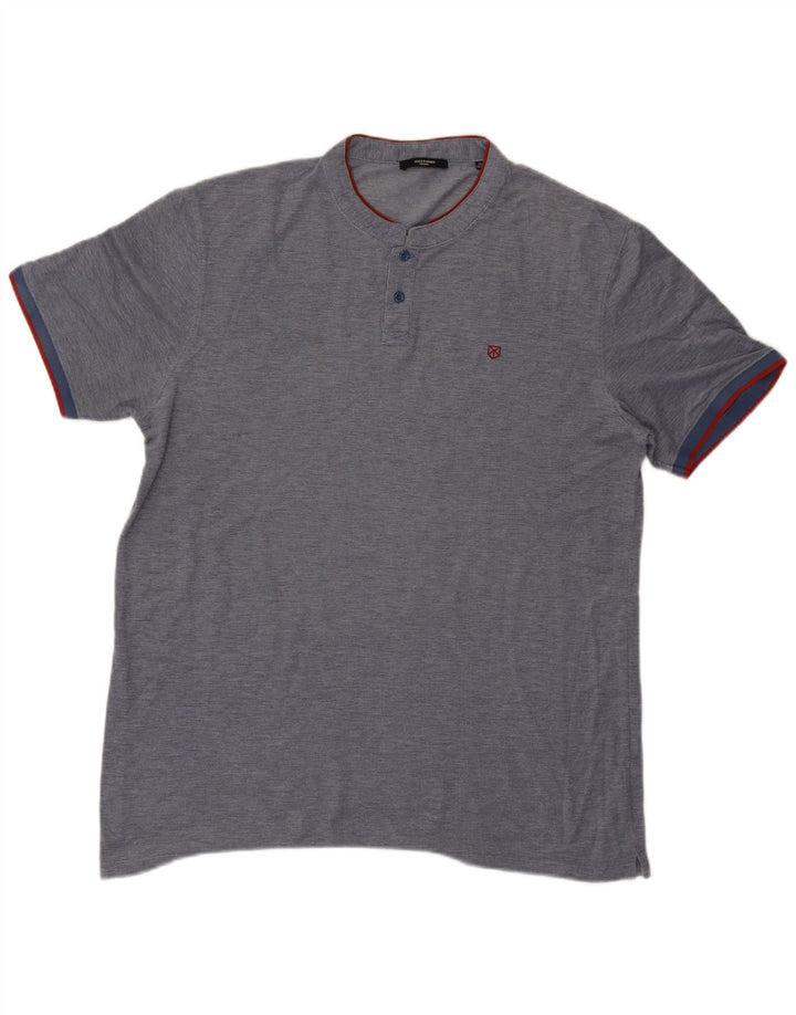 Jack & Jones Herren T-Shirt Top 2XL Marineblau meliert