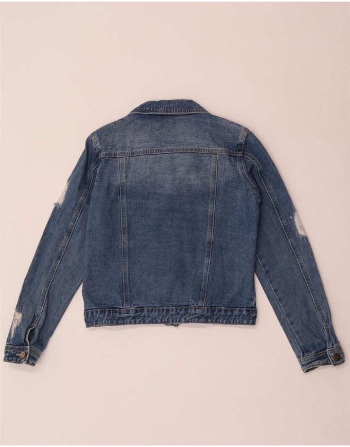 Lipsy Jeansjacke für Mädchen, 13–14 Jahre, blaue Baumwolle