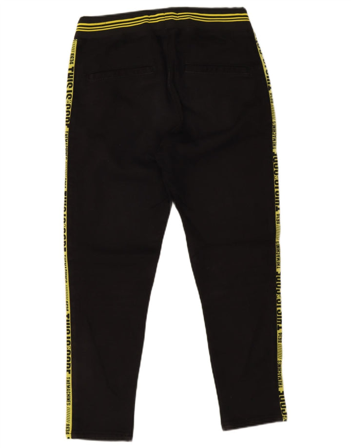 Zara Herren-Trainingshose mit Grafik, Größe S, Schwarz, Polyester