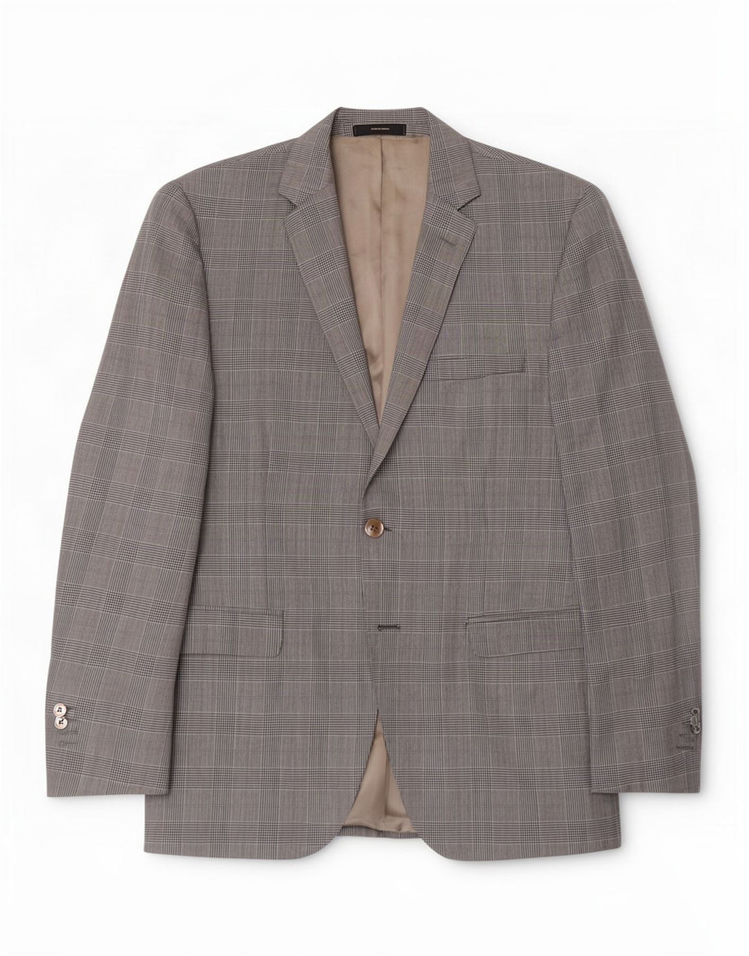 Massimo Dutti Herren 1-Knopf-Blazerjacke UK 38 Mittelgrauer Hahnentritt