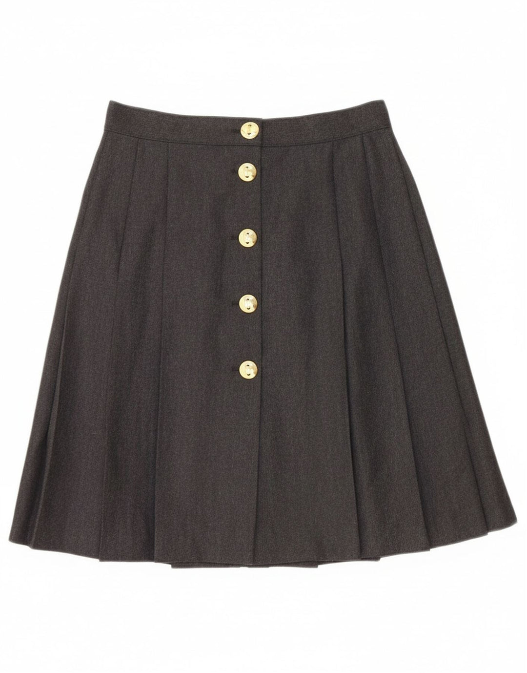 Bagarry Damen Faltenrock IT 44 Medium W26 Schwarz Schurwolle