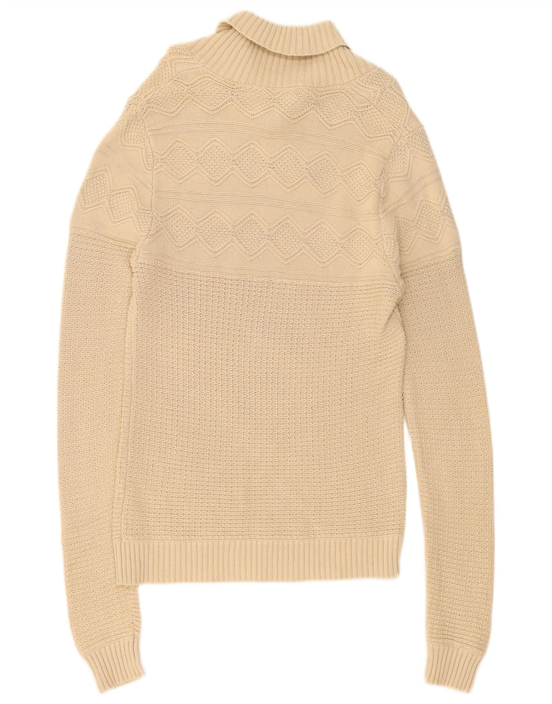 Zara Herren-Pullover mit Schalkragen, Mittelbeige