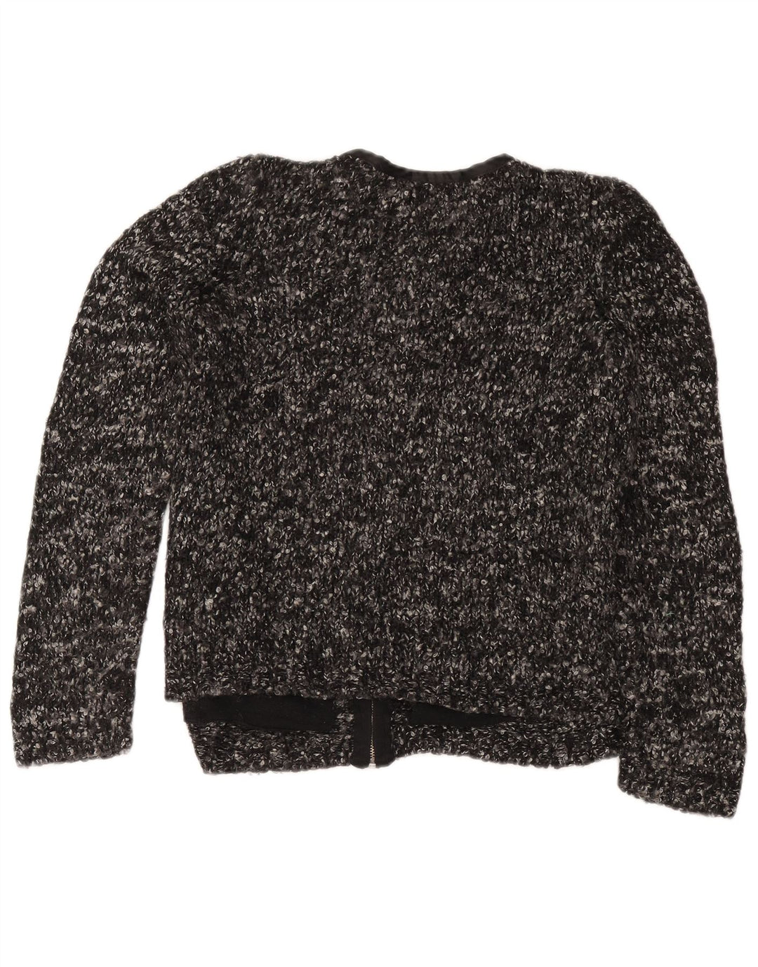 Marks & Spencer Damen-Cardigan-Pullover UK 12 Mittelgrau geflecktes Acryl