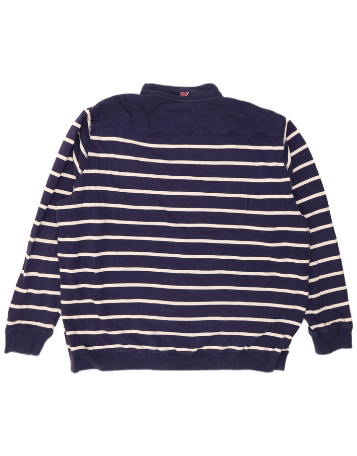 VINEYARD VINES Herren-Sweatshirt mit Reißverschluss, 2XL, Marineblau gestreift