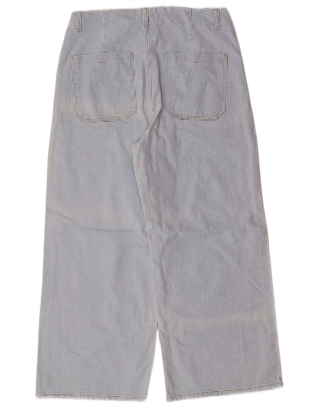 Zara Damen-Jeans mit hoher Taille und weitem Bein, EU 42, groß, W32, L26, blau, klassisch