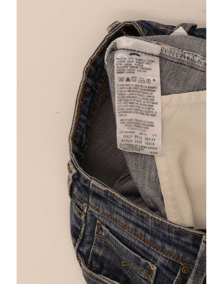 Levi's Damen 627 Straight Jeans W28 L28 Blaue Baumwolle