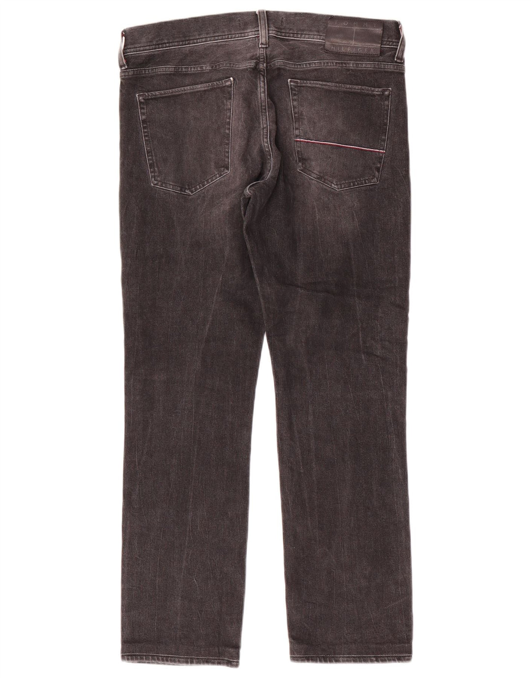 Tommy Hilfiger Herren Straight Jeans W32 L29 Graue Baumwolle