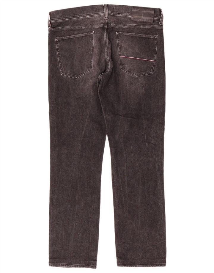 Tommy Hilfiger Herren Straight Jeans W32 L29 Graue Baumwolle