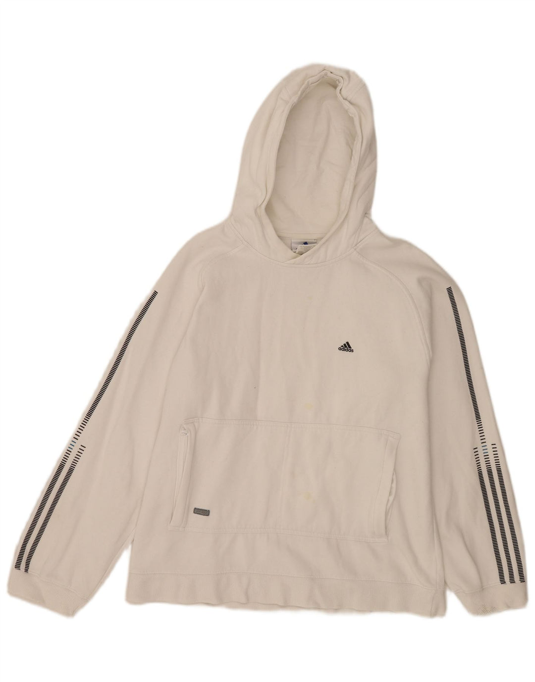 Adidas Herren Kapuzenpullover aus mittelweißer Baumwolle