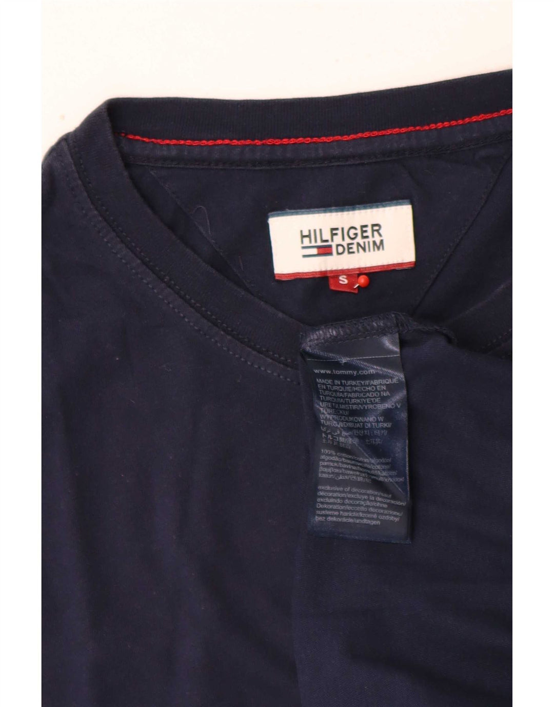 Tommy Hilfiger Herren-T-Shirt, normal, klein, marineblau, Baumwolle