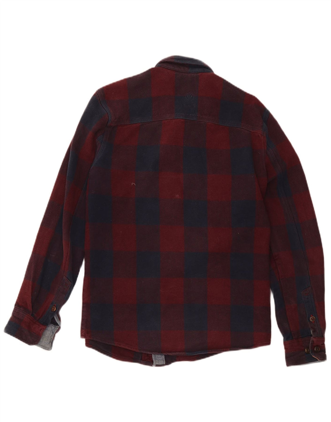 Fat Face Herren-Flanellhemd mit klassischer Passform, klein, rot kariert, Baumwolle