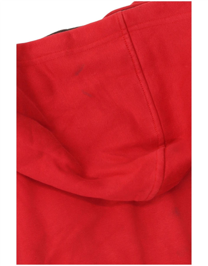 PUMA Damen Zip Hoodie Pullover UK 16 Große rote Baumwolle