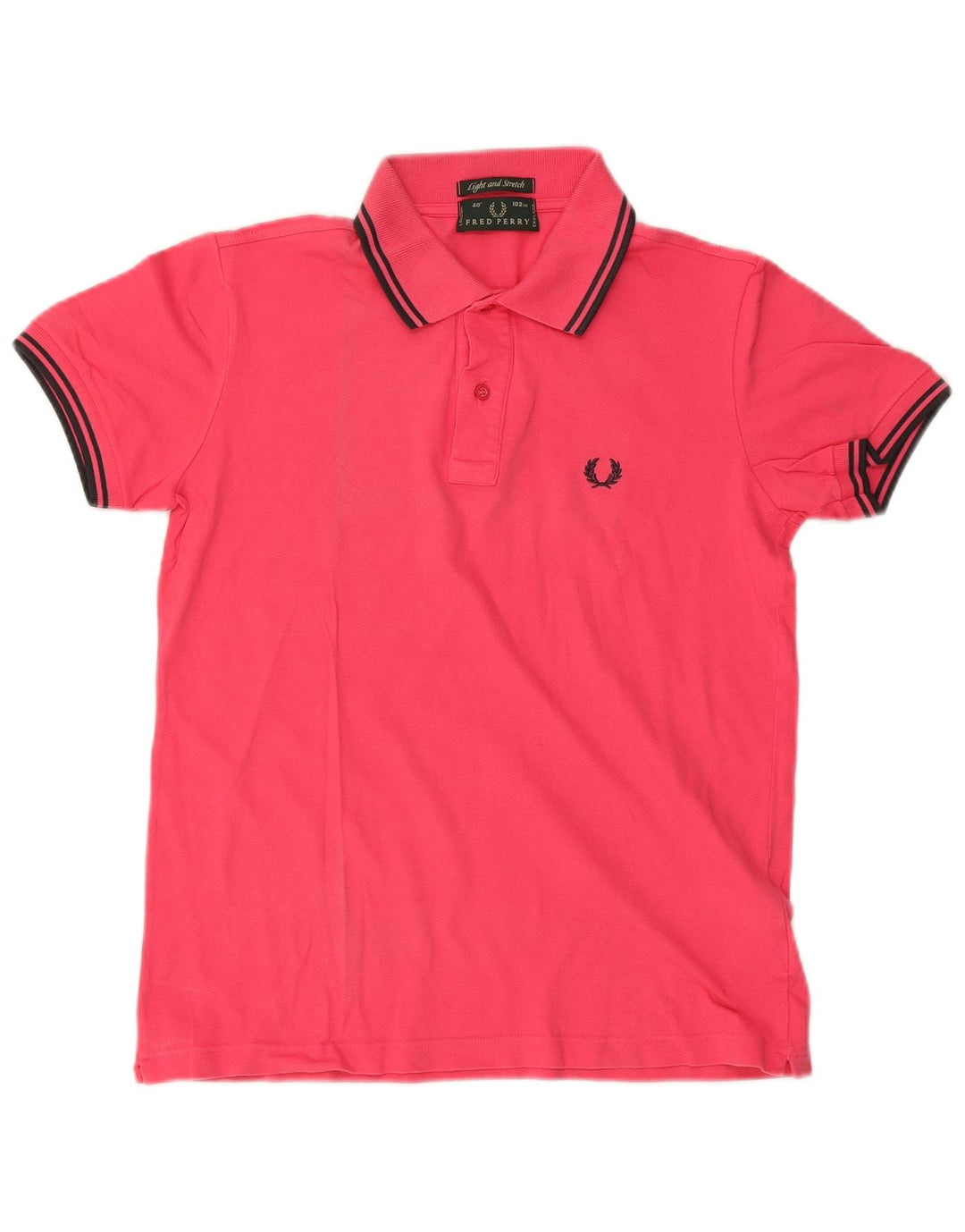 Leichtes und dehnbares Herren-Poloshirt aus mittelrosa Baumwolle von Fred Perry