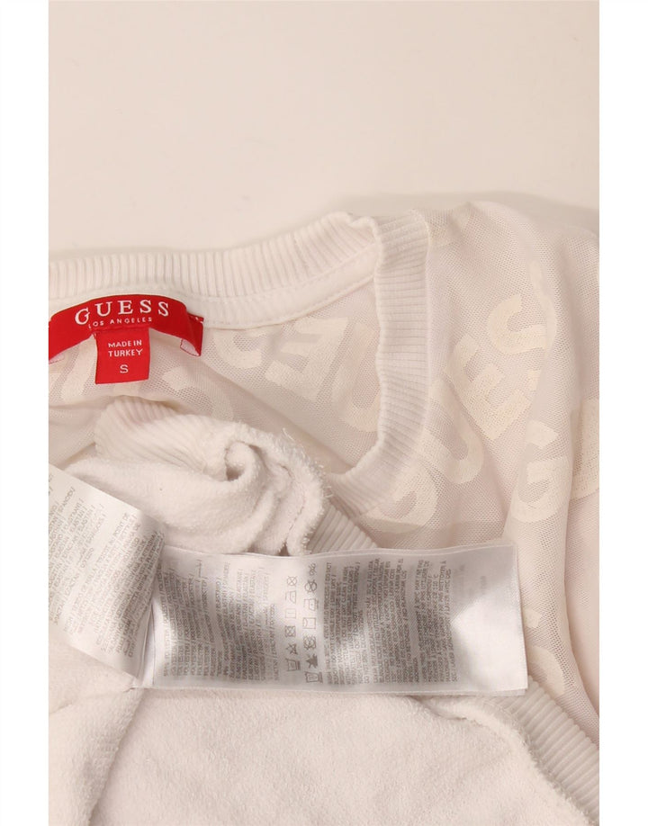Guess Grafik-Sweatshirt für Damen, Gr. 10, Größe S, Weiß, Farbblock