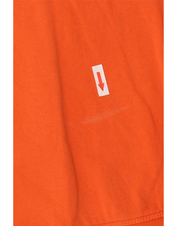 Crew Clothing Damen-Sweatshirt-Pullover UK 12 Mittelorange Baumwolle