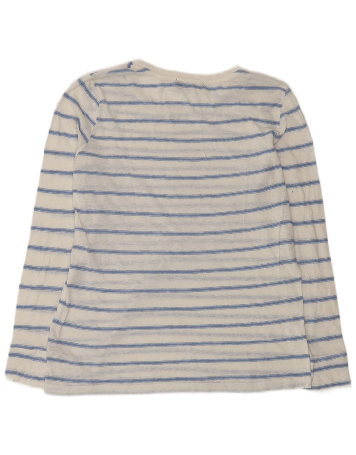 Marks & Spencer Damen-Blusenoberteil, UK-Größe 44, Mittelweiß, gestreift, Polyester