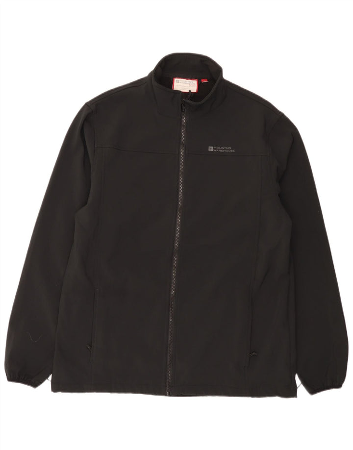 Mountain Warehouse Herren-Trainingsanzug-Oberteil, große Jacke aus schwarzem Polyester