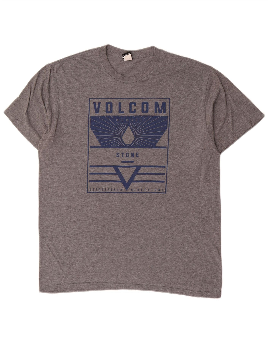 Volcom Herren-T-Shirt mit Grafik, groß, aus grauer Baumwolle