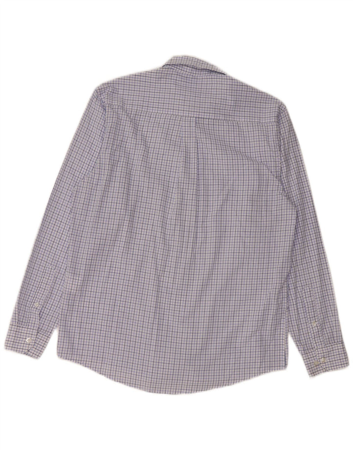 JAMES PRINGLE Herrenhemd Mittelblau kariertes Polyester