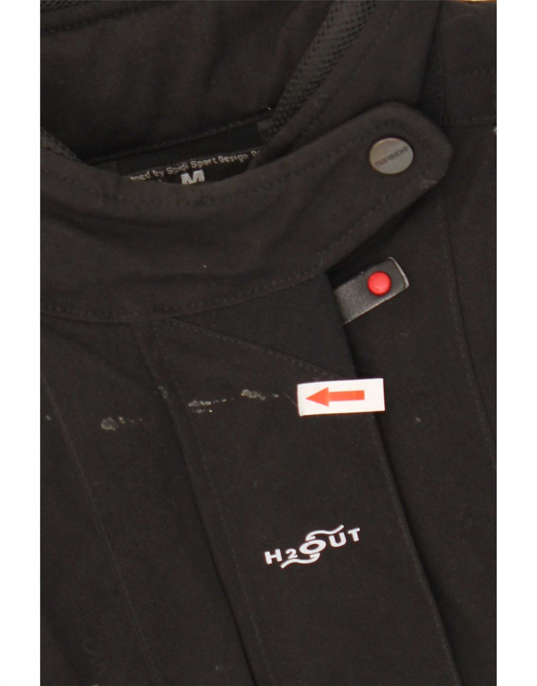 Spidi Damen-Motorrad-Grafik-Racer-Jacke, UK 14, mittelschwarzes Polyamid