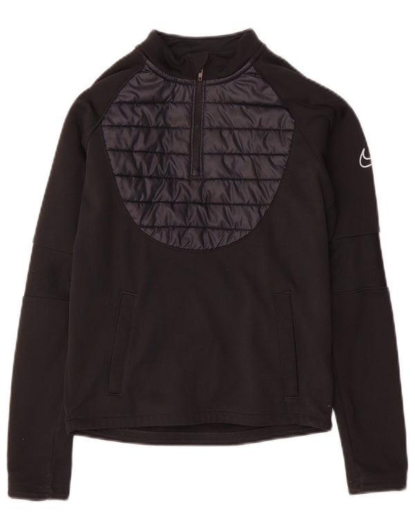 Nike Therma-Fit Pullover-Trainingsanzugoberteil mit Reißverschluss für Jungen, 8–9 Jahre, Größe S, Schwarz