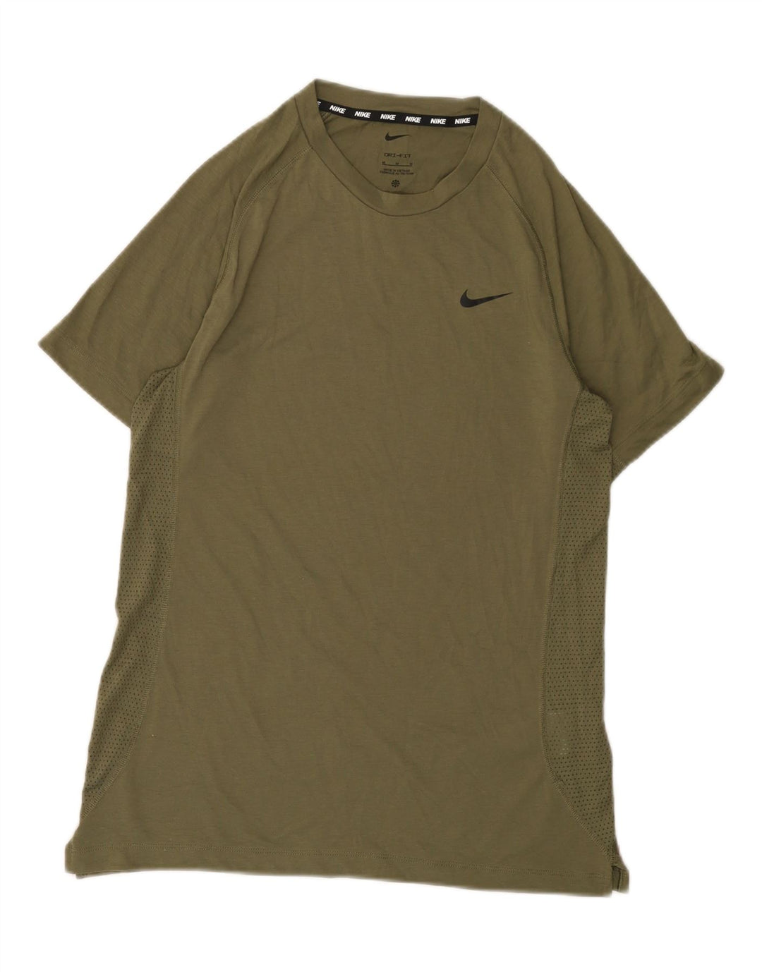 Nike Herren Dri Fit T-Shirt Top Medium Khaki Polyester