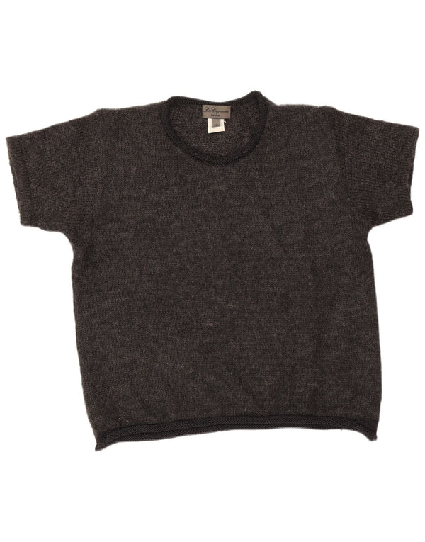 Les Copains Crop Pullover für Mädchen mit Rundhalsausschnitt, 15–16 Jahre, Grau
