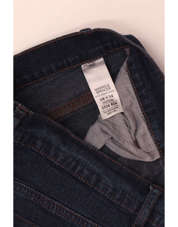 Marks & Spencer Damen Straight Jeans UK 14 Large W32 L27 Marineblau