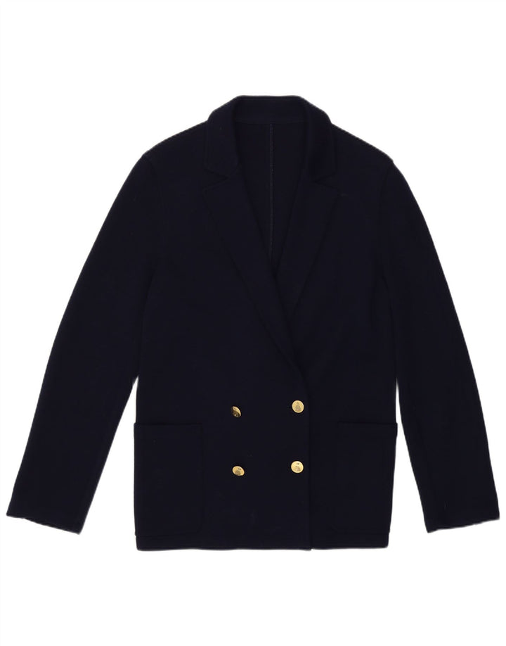 Vintage Herren Cardigan Pullover UK 10 Small Marineblau