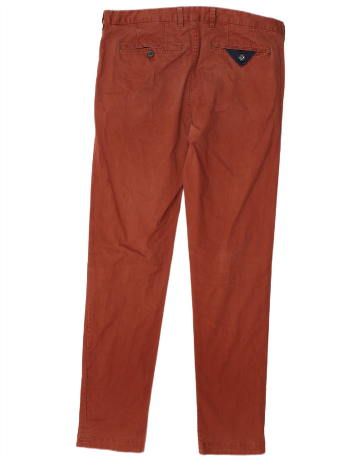 Ted Baker Slim Chino-Hose für Herren, W34, L33, braune Baumwolle