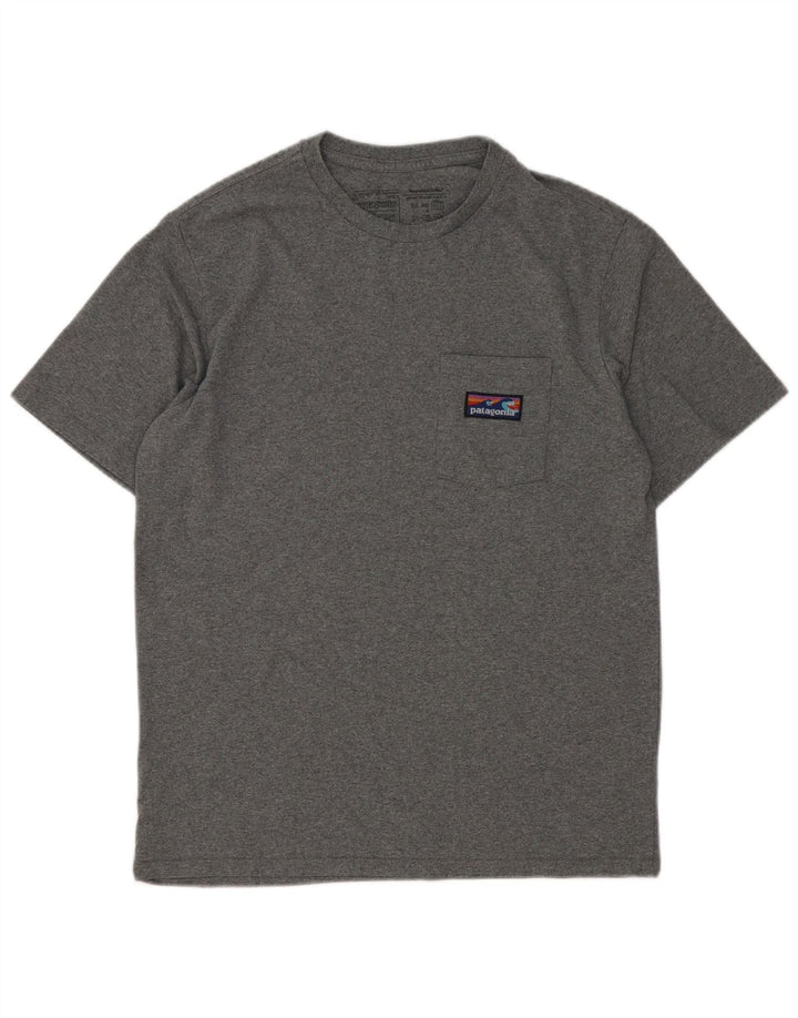 Patagonia Herren-T-Shirt mit normaler Passform, Größe S, Grau, Baumwolle