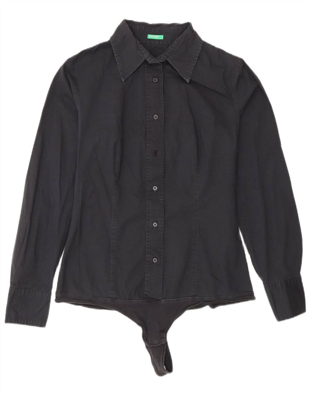 Benetton Damen-Hemd-Body, Gr. 14, mittelschwarz