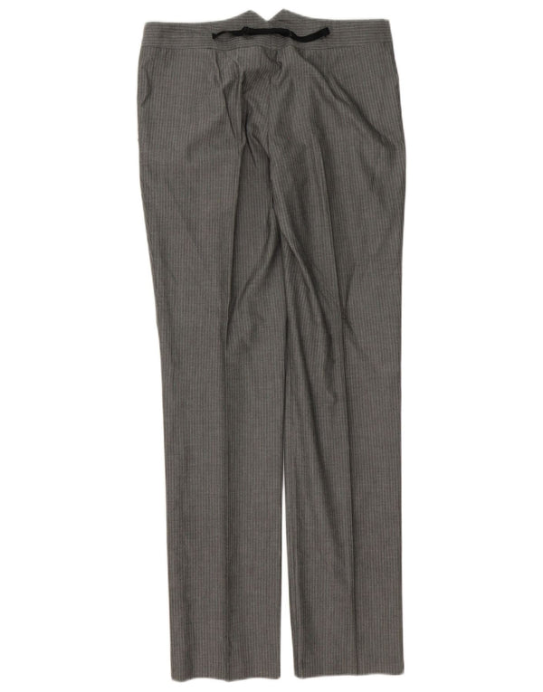Sisley Damen-Anzughose mit Pegged-Anzug, Größe 42, mittelgroß, W30, L32, grau, Nadelstreifen