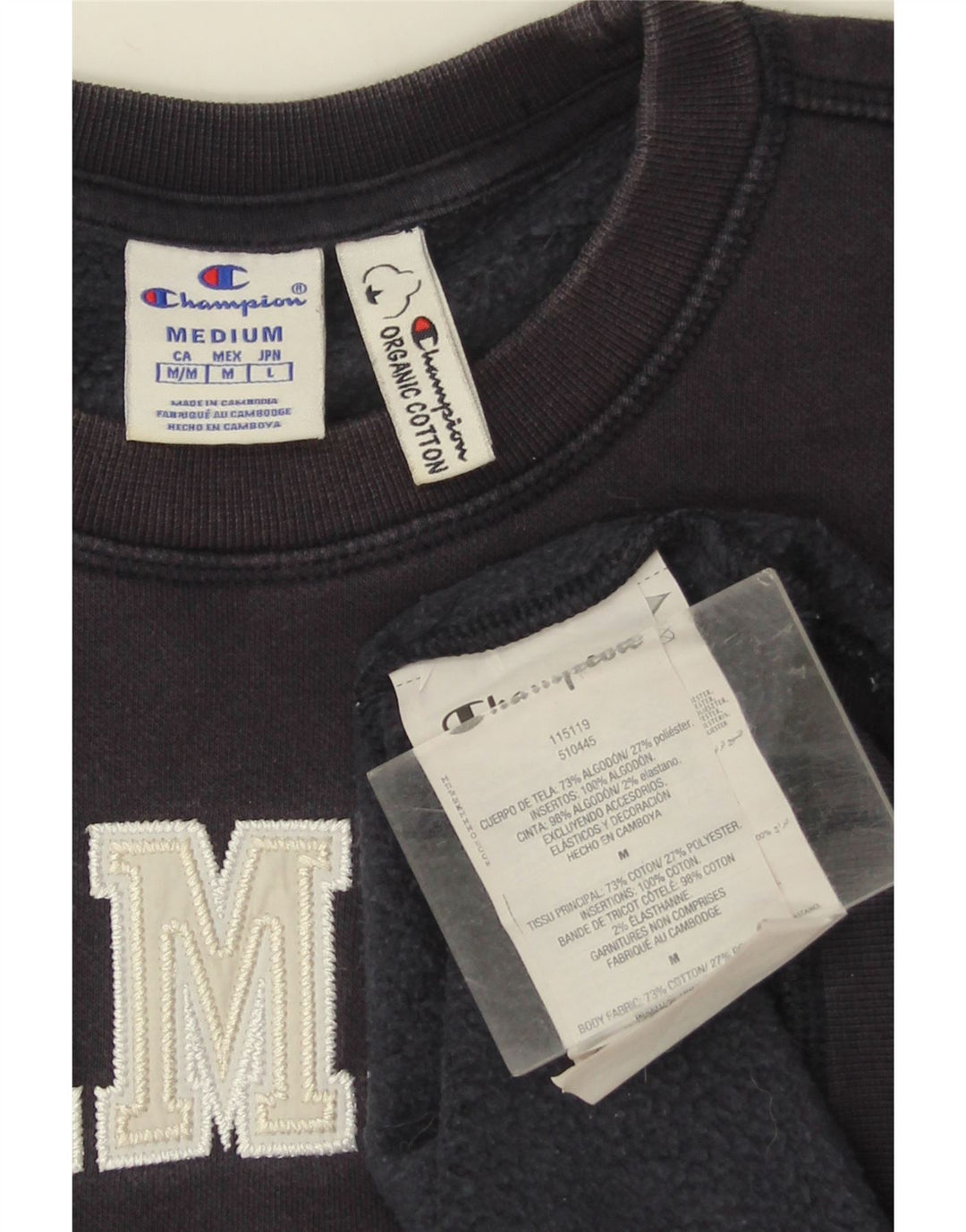 Champion Herren Grafik-Sweatshirt-Pullover, mittelmarineblaue Baumwolle