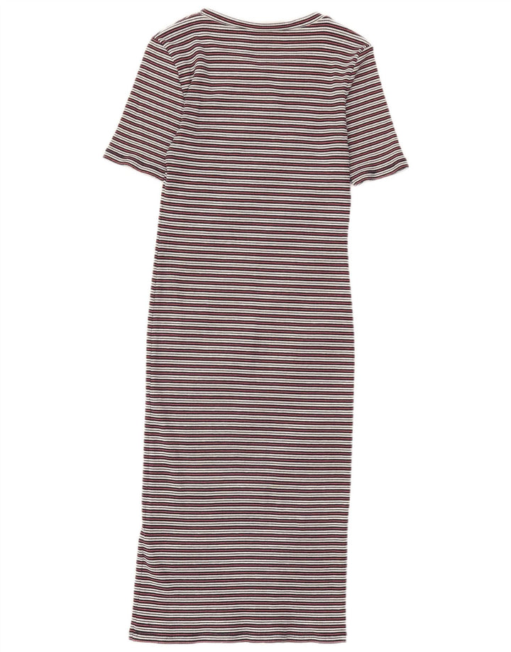 Oasis Maxi-Bodycon-Kleid für Damen, Größe M, mehrfarbig, gestreift, Baumwolle