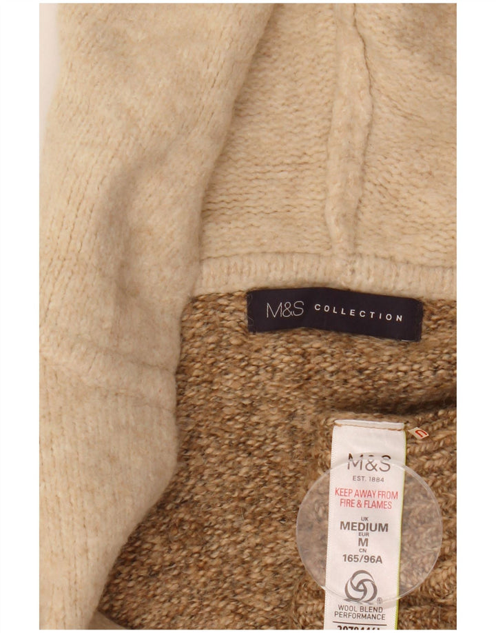 Marks & Spencer Damen Longline-Cardigan-Pullover UK 14 Mittelbeige