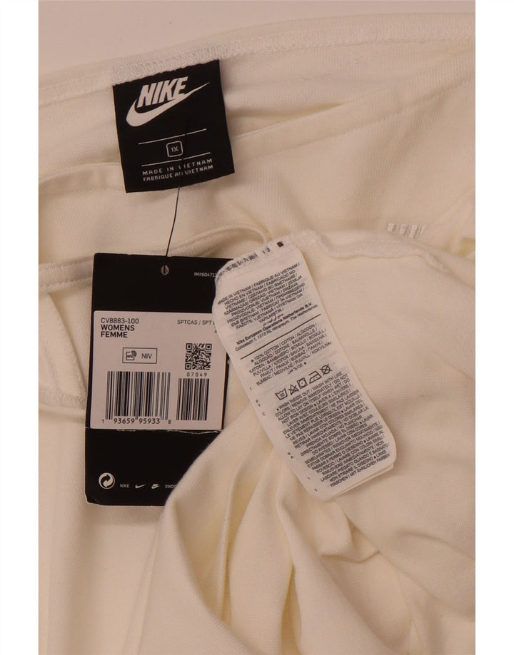 NIKE Damen Cami Top UK 18 XL Off White Baumwolle