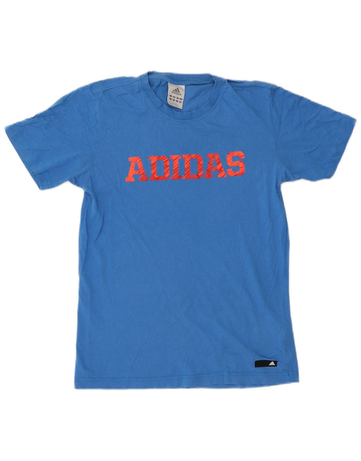 Adidas Herren Grafik T-Shirt Top Small Blau Baumwolle