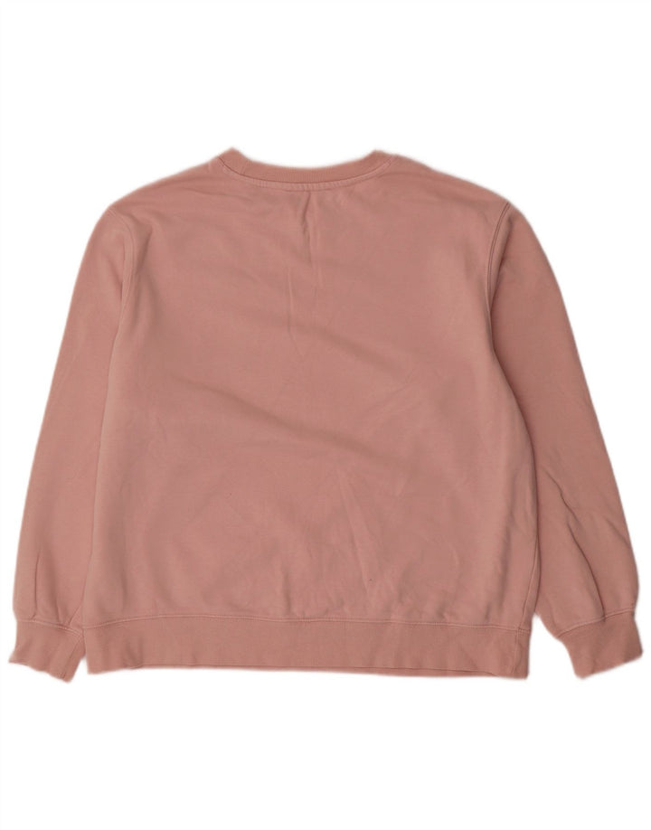 Marks & Spencer übergroßer Damen-Sweatshirt-Pullover, UK 14, mittelrosa, Baumwolle
