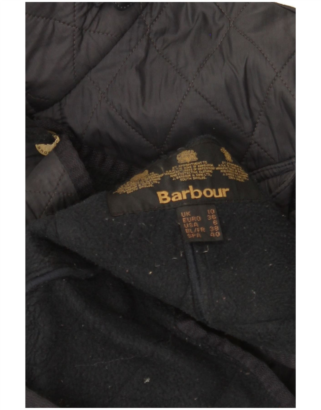 BARBOUR Womens Quilted Jacket UK 10 Small Black