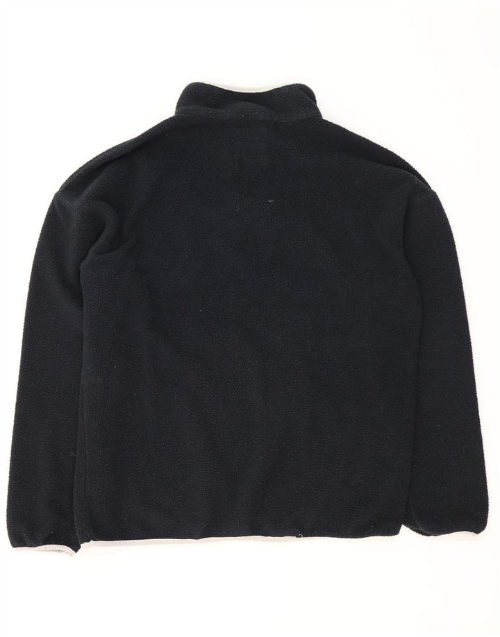 Columbia Herren-Fleecepullover mit Knopfkragen, Größe L, Schwarz, Polyester