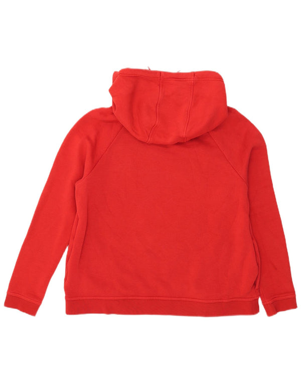 Nike Damen Kapuzenpullover UK 14 Mittelrote Baumwolle