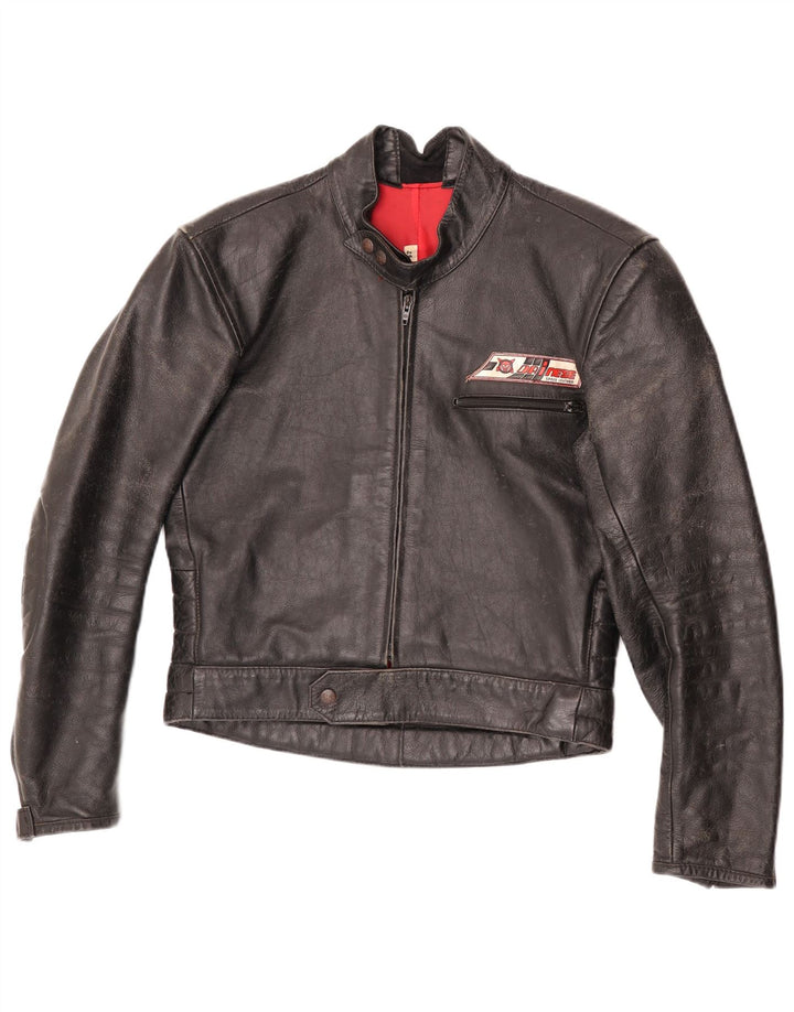 Dainese Damen-Bikerjacke aus Leder, Größe 52, mittelbraunes Leder