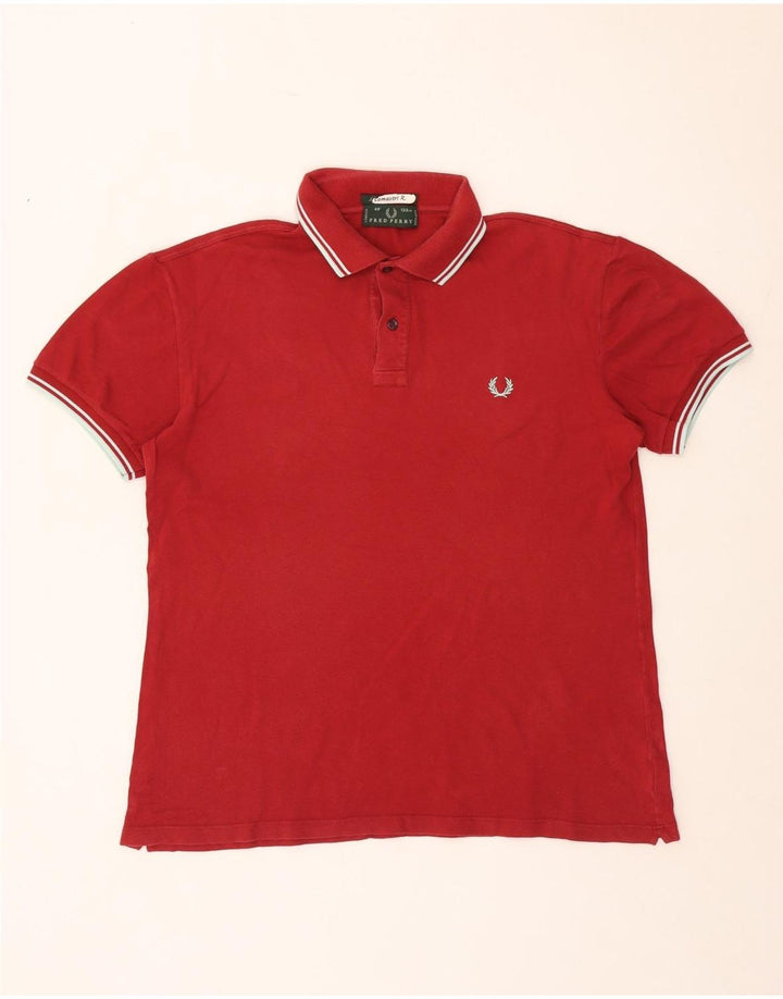 Fred Perry Herren Poloshirt IT 48 Medium Burgund Baumwolle